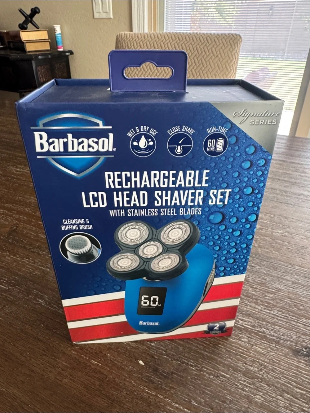 Barbasol Wet & Dry 5-Head Electric Shaver with LCD & Brush